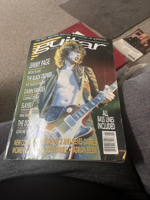 Guitar June 1991 Jimmy Page Cover Slayer Poster Magazine