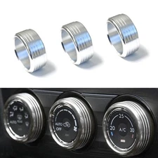 For Subaru Impreza WRX/STi Silver Aluminum AC Climate Control Knob Ring Covers