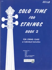 Vintage Solo Time For Strings Cello Book 2 1990 Etling 4th and 3rd Position