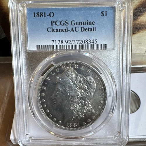 1881 Morgan Silver Dollar New Orleans PCGS Genuine Cleaned-AU Detail