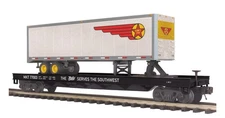 MTH 20-95215 MKT MISSOURI KANSAS TEXAS Flat Car W/40Trailer O Scale TCA 2016 BLK