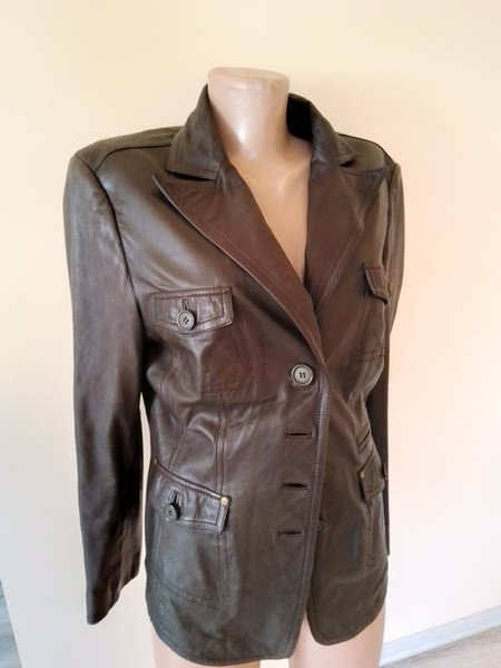 Women Betty Barclay Jacket Brown Leather 40 / L /