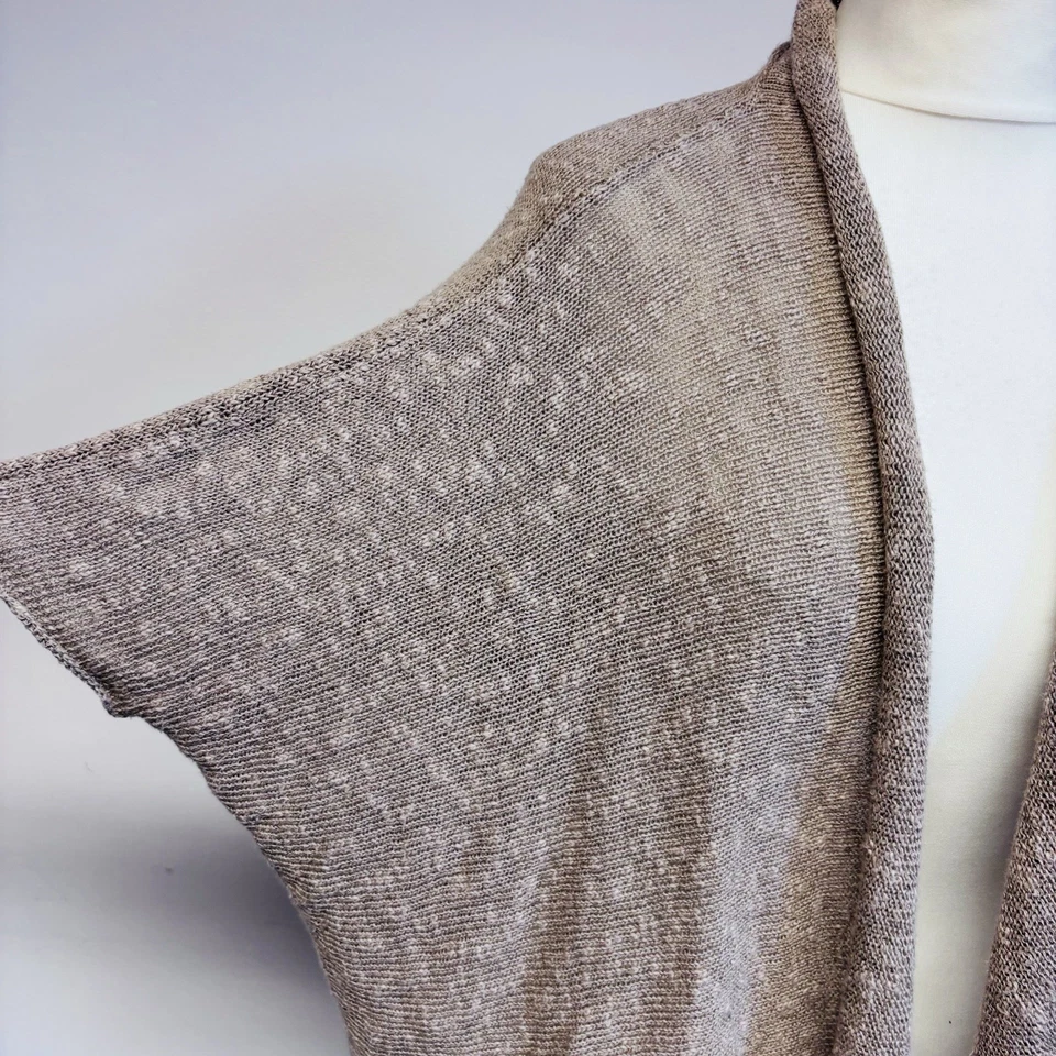 Cárdigan Joseph Tricot encogido de hombros talla única marrón algodón texturizado lino Foto 4 de 4
