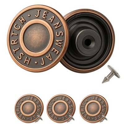 Jeans Knöpfe Hammer auf Denim Ersatz mit Rückennadeln Jeansjacken Mäntel 17 mm