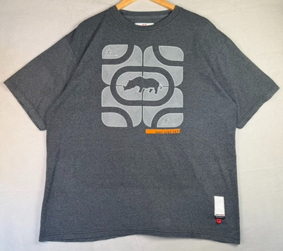 Y2K ECKO UNLTD T Shirt Men XL Gray Streetwear Graffiti Rhino Hip Hop Rap Marc