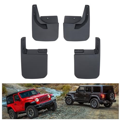 4 Pack Truck Mud Flaps Suitable for Jeep Wrangler JL 2018–26 with Front & Rear S