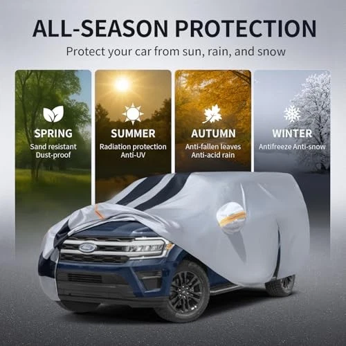For Ford Expedition (1996-2025) Waterproof Car Cover All Weather Heavy Duty 6 La - Изображение 4 из 4