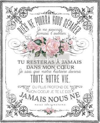 Redesign with Prima Decor Transfers  My Heart Total Sheet Size 24''X35'', Cut into