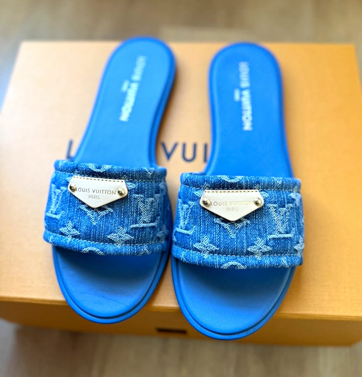 Louis Vuitton Blue Sandals for Women for sale - eBay