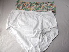 vtg lot 2 panties lingerie smooth cotton brief Jockey 10 orange citrus print