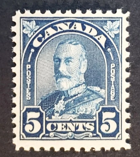 Stamps Canada Mint: #170 5c dull blue Geo. V Arch Issue single VF MNH