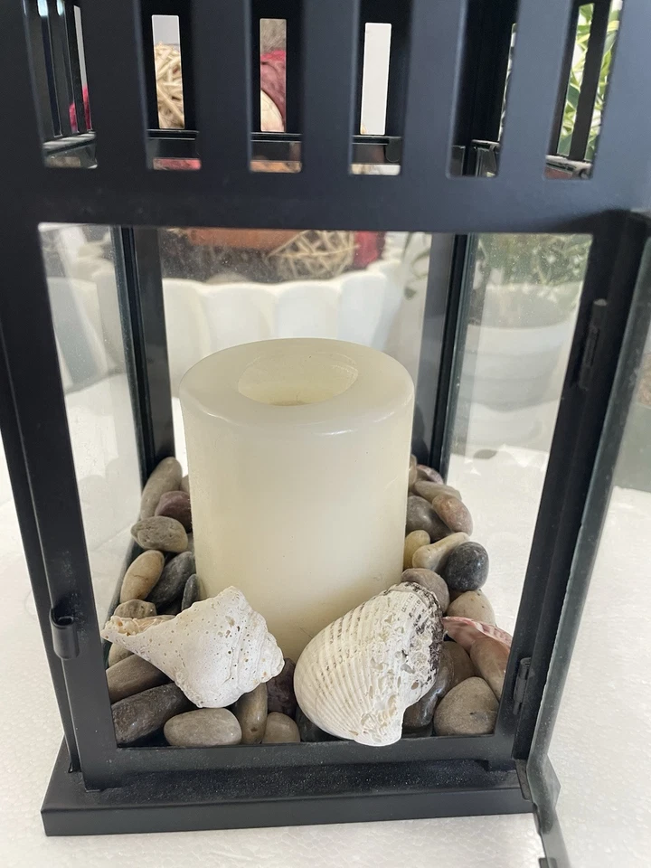 Linterna mediana IKEA Almhult para vela de pilar, negra interior/exterior negra Foto 4 de 4