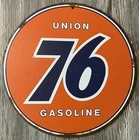 Union 76 Gasoline 12" Diameter Vintage Novelty Metal Sign Made In USA New!