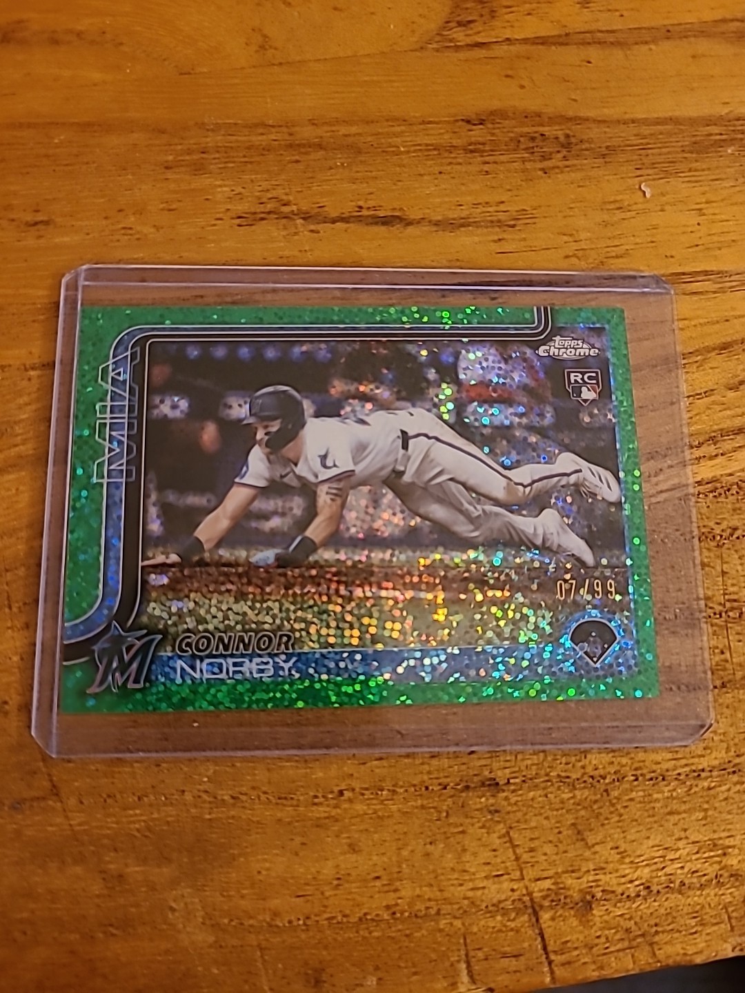 2025 Topps Chrome  Connor Norby #199 Green Speckle Refractor /99 RC