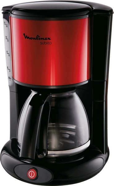 Moulinex FG360D Kaffeeautomat 15 Tassen 1000W Rot-Schwarz Edelstahl-image