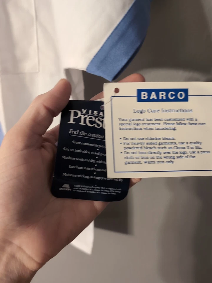 Disney Eeyore Scrub Top White Blue Trim V Neck Size XS Graphic NWT - Image 2 of 4