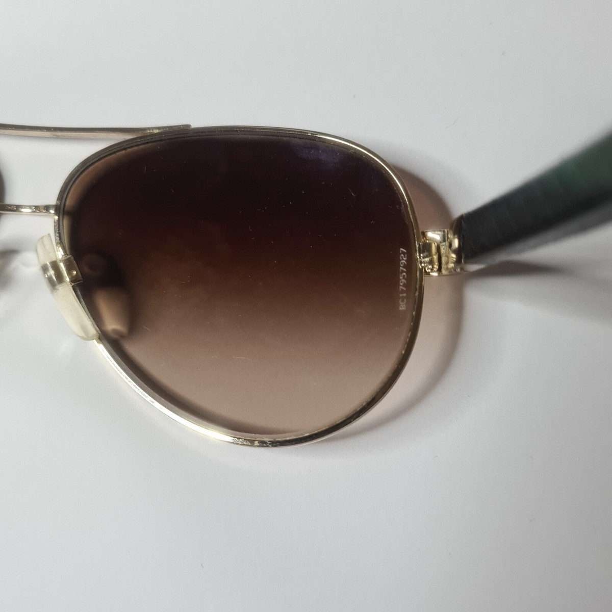 CHANEL 4195Q 395/3B SUNGLASSES GOLD QUILTED BROWN LEATHER  display picture 1