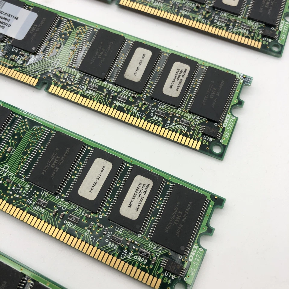 128MB IBM Fru 01K1146 (4) pcs 32MB 168Pin SDRAM DIMM PC100 Memory PC-100 IBM - Image 4 of 4