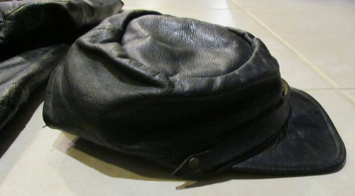 DKNY Cafe Racer w/Nehru Collar Polaris Victory Pants & Kepi Cap Leather Bundle - Picture 13 of 24