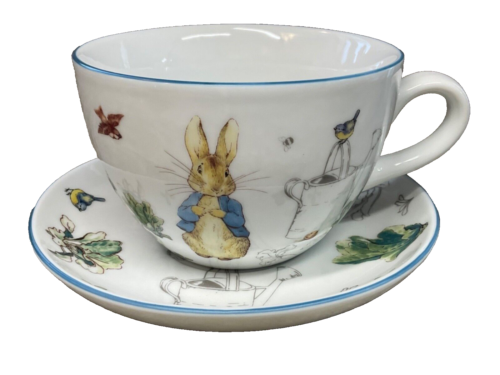 Peter Rabbit Cup And Saucer Set. The World Of Beatrix Potter. 14 Ounce. New. - Picture 1 of 16