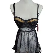 Sexy Nightwear Seven Til Midnight Lace Bustier Lingerie Size Small Babydoll
