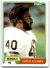 1981 Topps (A) Charles Alexander Cincinnati Bengals #222