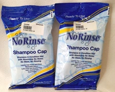 No-Rinse Shampoo Cap by Cleanlife Products (pack of 2) Ready To Use