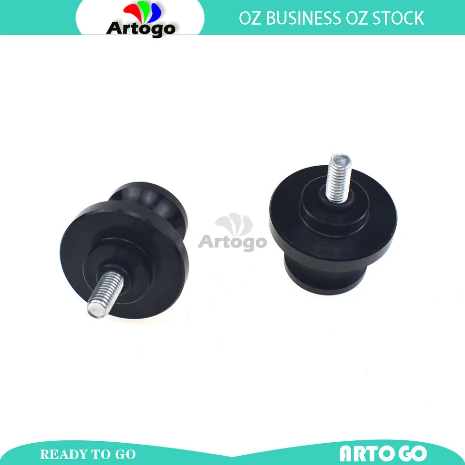 Carretes deslizantes basculantes negros M10 de 10 mm para Kawasaki ZX600 Ninja ZX-6R 2007-2008 Foto 4 de 4