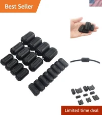 Versatile Ferrite Ring Clips for 3mm to 13mm Cables - Noise Suppressor Pack