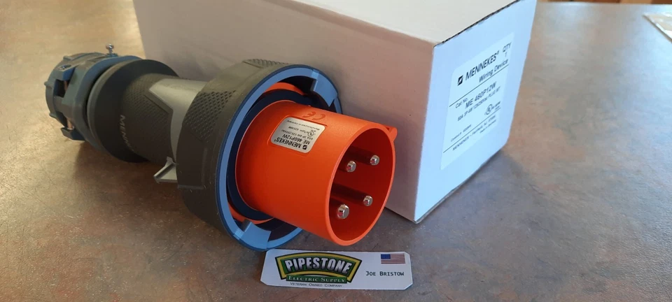 Mennekes ME 460P12W Plug 60A 125/250Vac Watertight 460P12W New Stock - Image 2 of 4