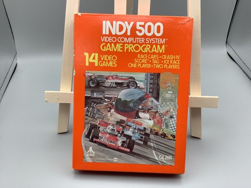 Atari 2600 Spiel Indy 500 Spielanleitung originalverpackt Vintage und Chopper Command