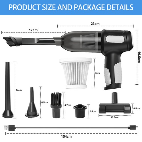 Air Duster - Computer Vacuum Cleaner for Keyboard Cleaning,Car Vacuum Cleaner - Picture 6 of 9