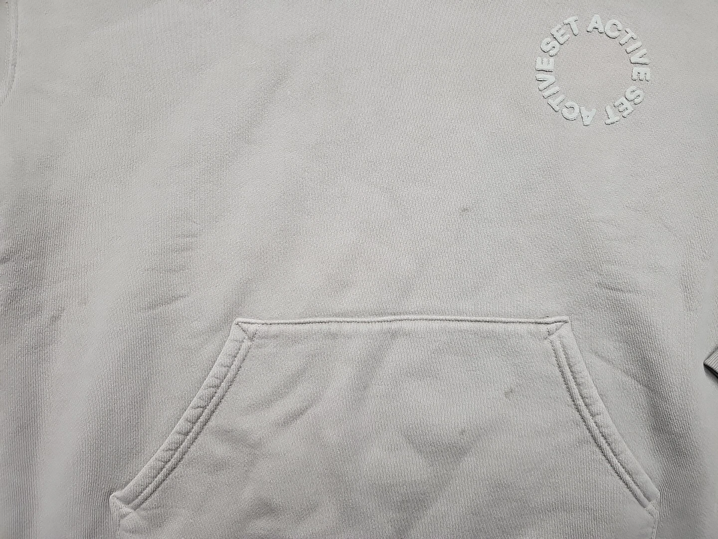 OFF WHITE Set felpa con cappuccio verde crema sabbia attiva Los Angeles taglia small