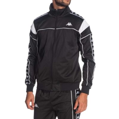 Kappa Men's 222 Banda Merez Slim Track Jacket Black/White 303LP60