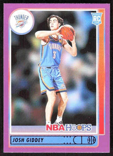 2021-22 8983D NBA Hoops PURPLE BOARDER Josh Giddey Rookie Oklahoma City Thunder