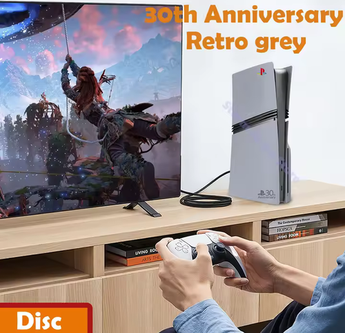 Graue Ersatzhülle für PS5 Pro - PlayStation Modell 30mᴇ Anniversary - Bild 2 von 20