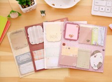 Image of 160 Sheets 8 Retro Style Vintage Sticky Notes Pad Memo Index Tab Page Markers