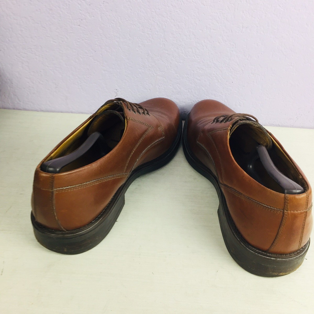 Clarks Mens Brown Leather Derby Dress Shoes Made in Italy Size 11 N 36793 CLARKS Oxford 36793 Brown Leather Mens Dress Shoes Size 11.5  main image 4