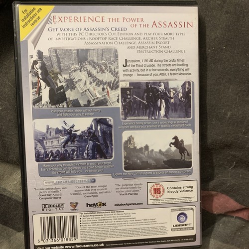 Assassin's Creed: Director's Cut Edition (PC, 2008)(b40/53)ukimport Freepost - Picture 2 of 2