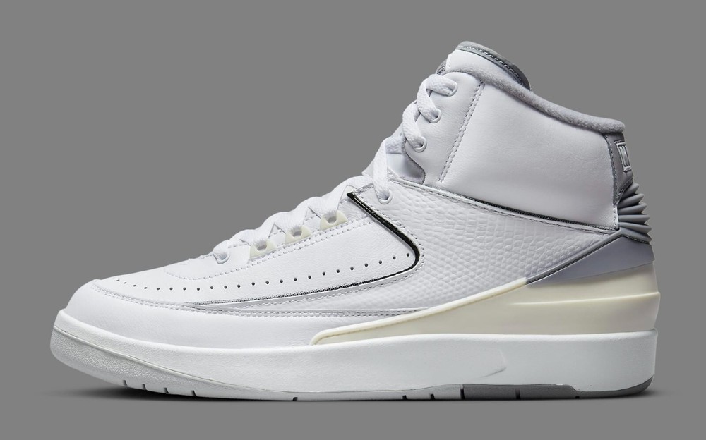 Nike Air Jordan 2 Retro Cement Grey Basketball Sneakers DR8884-100 Mens Size