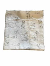 Cynthia Rowley Sketched Dog Puppy Standard Pillow Case Black White Dog Lover
