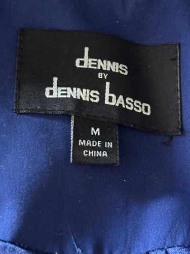 Dennis by Dennis Basso Blue White Full Zip-Up Hooded Top Women's Size Medium - Picture 7 of 8