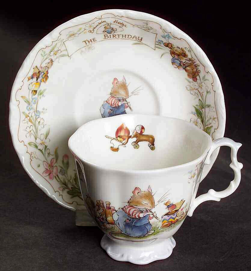 Vintage Royal Doulton Bone China Porcelain Cup Mug Tea Saucer Plate Birthday Produkcja krajowa o wysokiej wartości