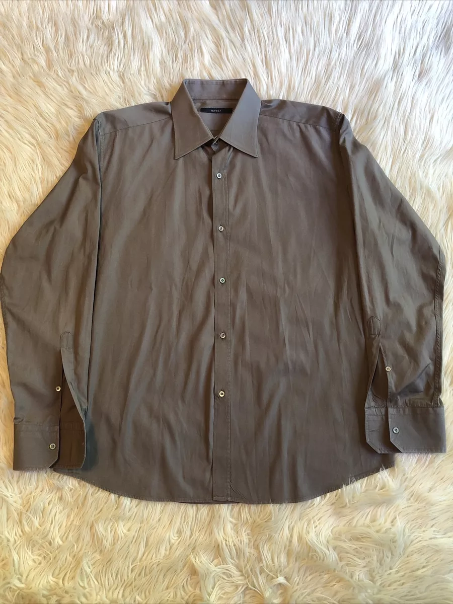 Gucci men's button hotsell up dress shirt