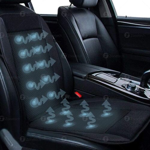 Black Cooling Car Seat Cushion- 2-Pack 12V Automotive Adjustable Temperature Co - Picture 8 of 8