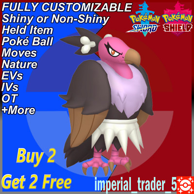 Pokémon Sword and Shield   Shiny Mandibuzz   W/ Best 6IV Customizable