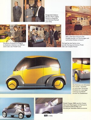 2x CITYZEN CAR Concept Prototype Prospekt Brochure Sonderdruck 1995 AN