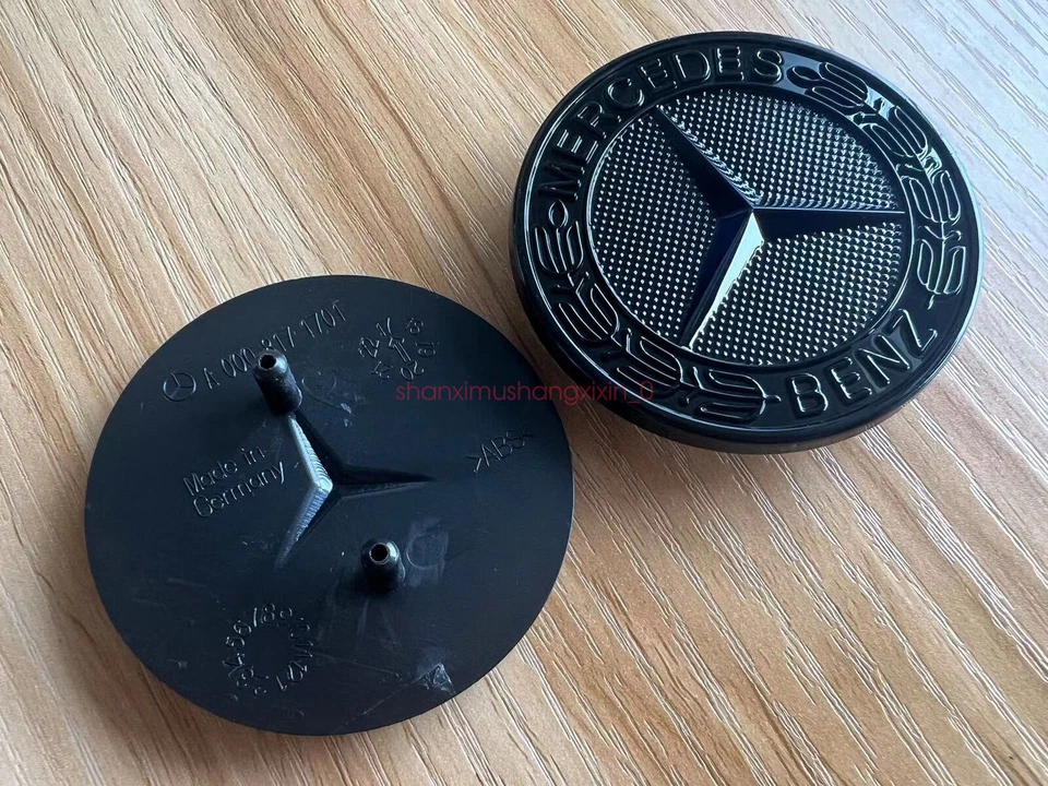 FOR MERCEDES BENZ CLK CLS E ML GL FRONT HOOD BADGE BLACK EMBLEM A0008171701 - Image 2 of 4