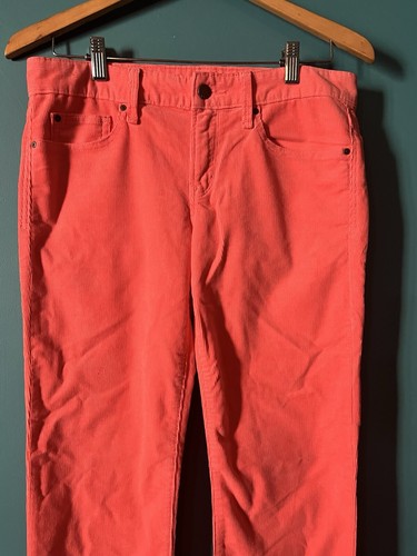 GAP 1969 Salmon Pink Orange Hot Coral Corduroy Pant NWT 28R - Picture 2 of 8