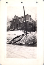 Snowfall on 33 McKelvey Ave House Pittsburgh Pennsylvania 1943 Vintage Photo